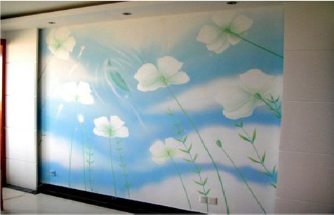 宣恩画墙绘怎么画好白云的蓬松感?