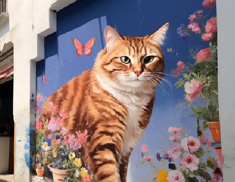 宣恩自己绘制有个性的手绘墙